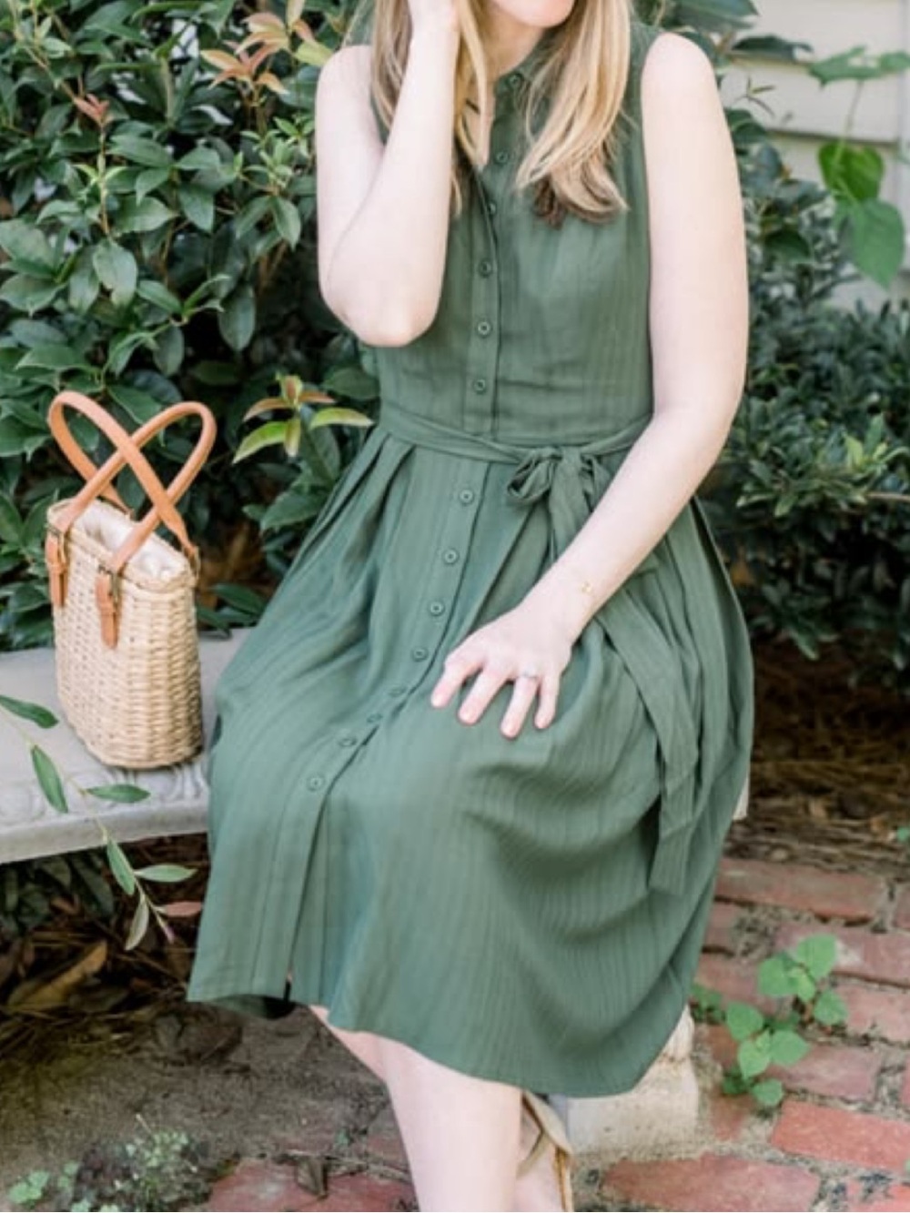 Gal Meets Glam Collection Smocked Back Shirtdress - Picture 7 of 15